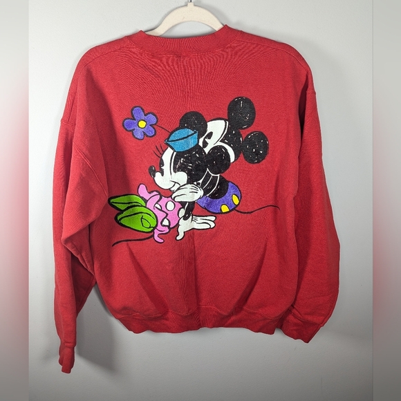 Vintage 1990s Walt Disney Mickey & Co. Mickey Minnie Mouse Crewneck Size Large - Picture 4 of 7